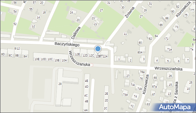 Gdańsk, Baczyńskiego Krzysztofa Kamila, 12B, mapa Gdańska