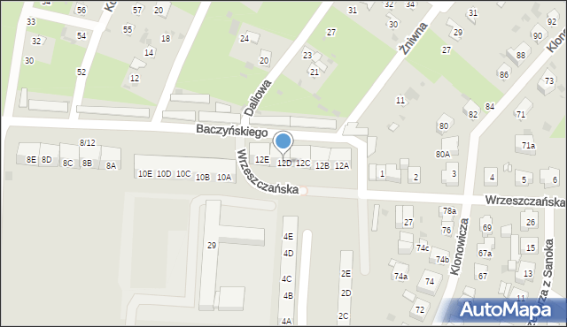 Gdańsk, Baczyńskiego Krzysztofa Kamila, 12D, mapa Gdańska
