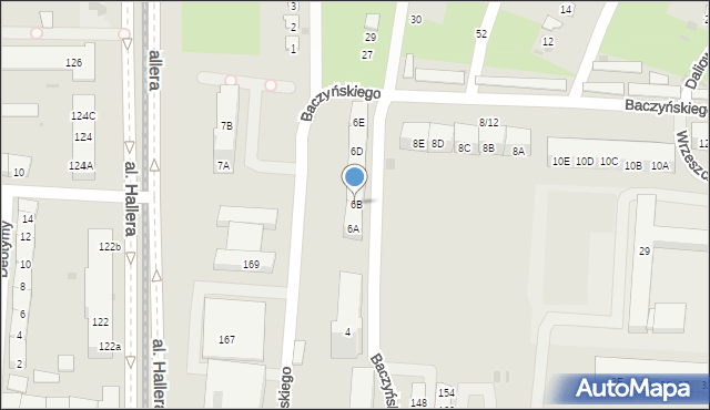 Gdańsk, Baczyńskiego Krzysztofa Kamila, 6B, mapa Gdańska
