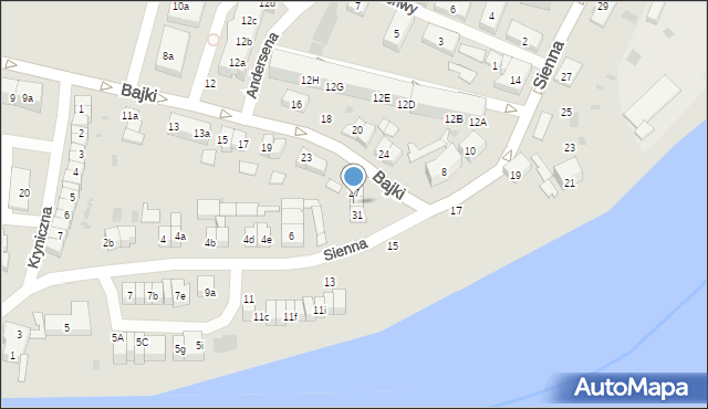 Gdańsk, Bajki, 29, mapa Gdańska