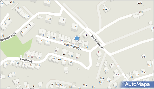 Gdynia, Bażyńskiego Jana, 8, mapa Gdyni