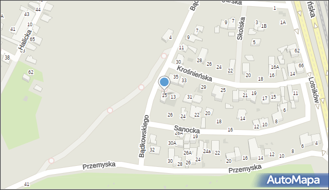 Gdynia, Bądkowskiego Lecha, 15, mapa Gdyni