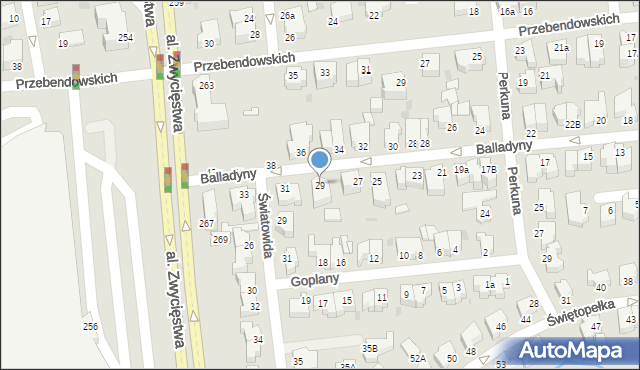 Gdynia, Balladyny, 29, mapa Gdyni