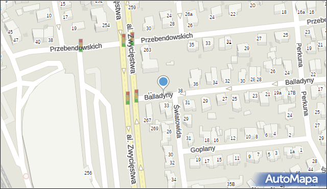 Gdynia, Balladyny, 40, mapa Gdyni