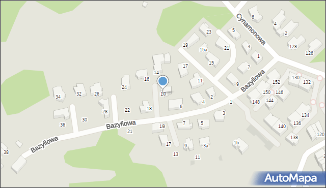 Gdynia, Bazyliowa, 10, mapa Gdyni