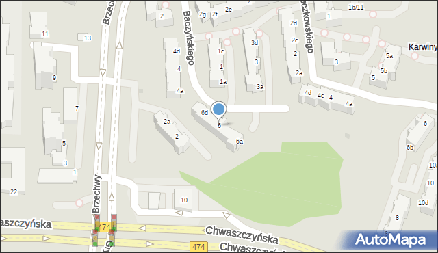 Gdynia, Baczyńskiego Krzysztofa Kamila, 6, mapa Gdyni