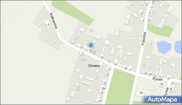 Gliniany, Bałtowska, 15, mapa Gliniany