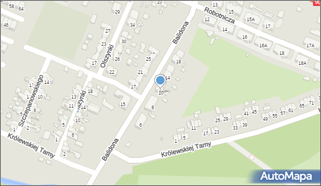 Gliwice, Baildona Johna, 10, mapa Gliwic