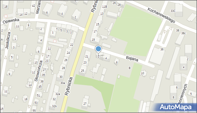 Gliwice, Bajana Jerzego, 2, mapa Gliwic