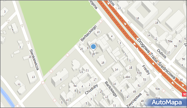 Gliwice, Barlickiego Norberta, 18, mapa Gliwic