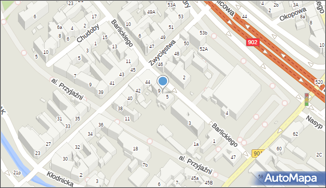 Gliwice, Barlickiego Norberta, 7, mapa Gliwic