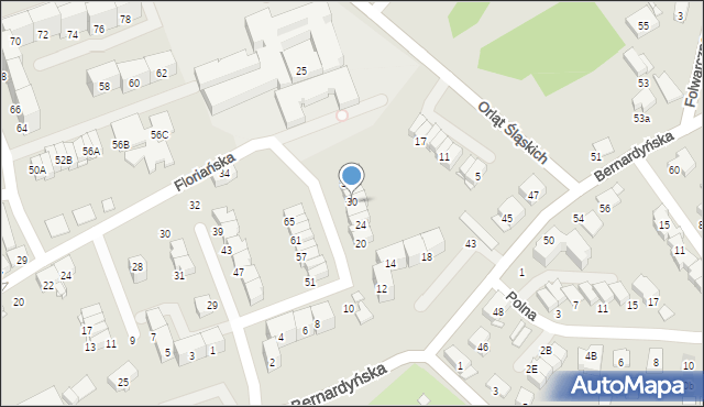 Gliwice, Batalionu Kosynierów, 30, mapa Gliwic