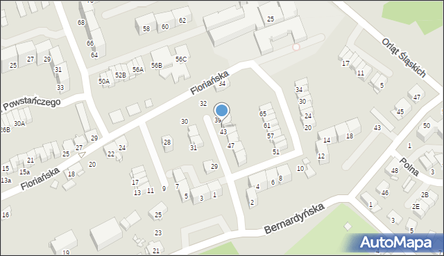 Gliwice, Batalionu Kosynierów, 41, mapa Gliwic