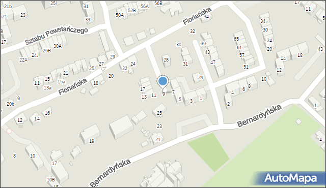 Gliwice, Batalionu Kosynierów, 9, mapa Gliwic