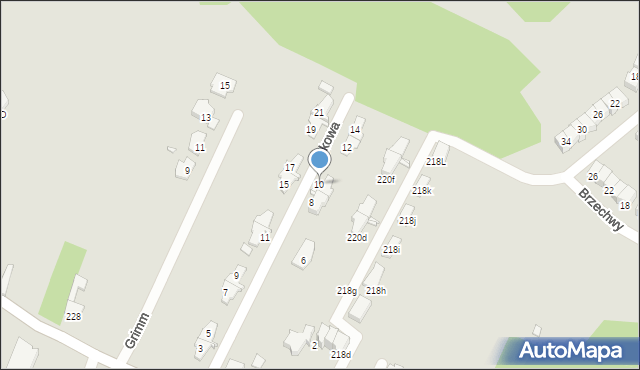 Gliwice, Bajkowa, 10, mapa Gliwic