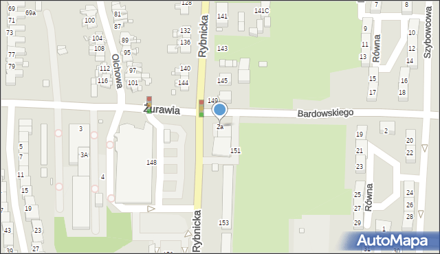 Gliwice, Bardowskiego Piotra, 2a, mapa Gliwic