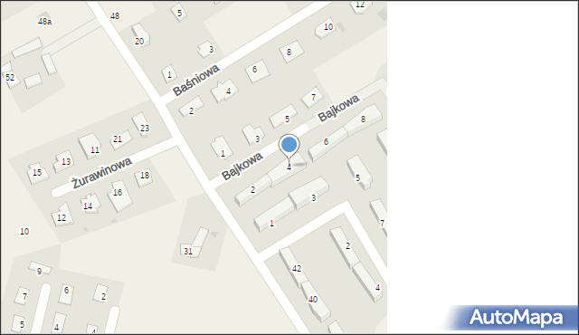 Głogowo, Bajkowa, 4, mapa Głogowo