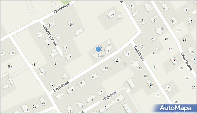 Głogowo, Bajkowa, 9, mapa Głogowo