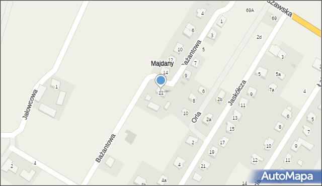 Głogowo, Bażantowa, 11, mapa Głogowo