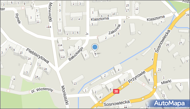 Głubczyce, Bałuckiego Michała, 5, mapa Głubczyce