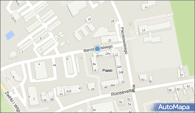 Gniezno, Barciszewskiego Leona, 10, mapa Gniezna