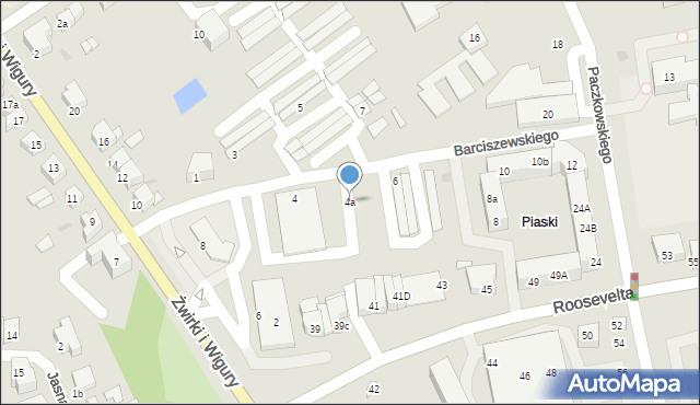 Gniezno, Barciszewskiego Leona, 4a, mapa Gniezna