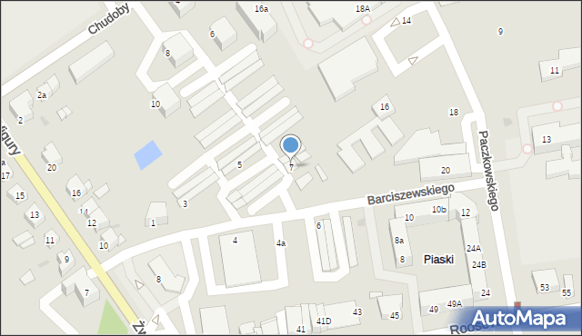 Gniezno, Barciszewskiego Leona, 7, mapa Gniezna