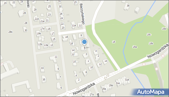 Goleniów, Baczyńskiego Krzysztofa Kamila, 5, mapa Goleniów