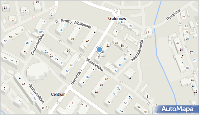 Goleniów, Barnima I, 2c, mapa Goleniów