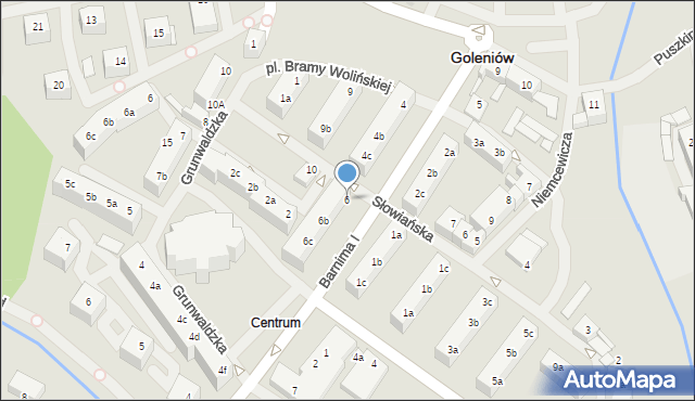 Goleniów, Barnima I, 6, mapa Goleniów