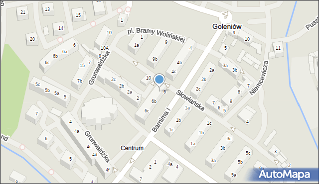 Goleniów, Barnima I, 6a, mapa Goleniów