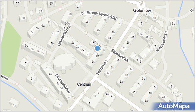 Goleniów, Barnima I, 6b, mapa Goleniów