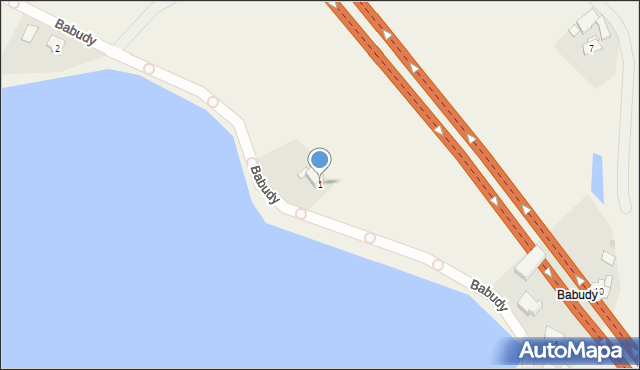 Góra, Babudy, 1, mapa Góra