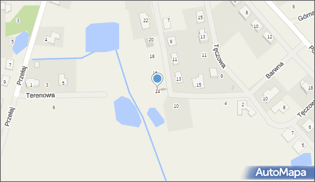 Góra, Barwna, 14, mapa Góra