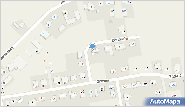 Gortatowo, Bartników, 4, mapa Gortatowo