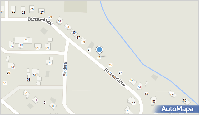 Gorzów Wielkopolski, Baczewskiego Jana, 43, mapa Gorzów Wielkopolski