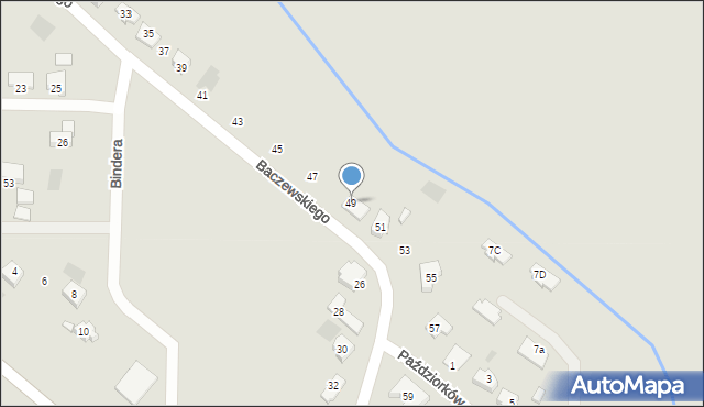 Gorzów Wielkopolski, Baczewskiego Jana, 49, mapa Gorzów Wielkopolski