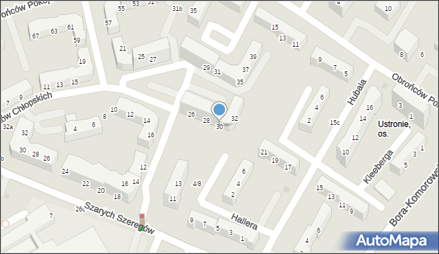 Gorzów Wielkopolski, Batalionów Chłopskich, 30, mapa Gorzów Wielkopolski