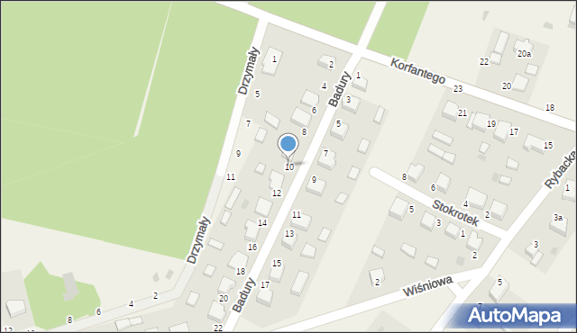 Goszcz, Badury Jerzego, 10, mapa Goszcz