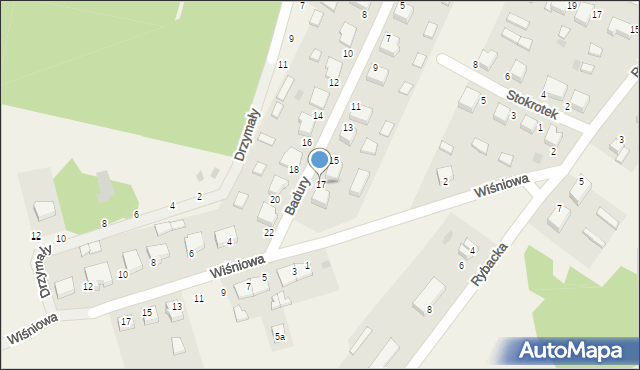 Goszcz, Badury Jerzego, 17, mapa Goszcz