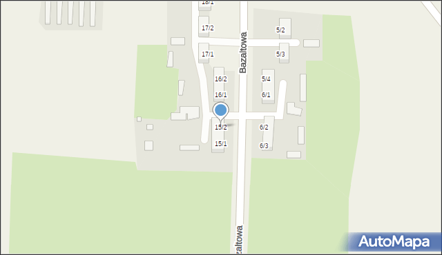 Gracze, Bazaltowa, 15/2, mapa Gracze