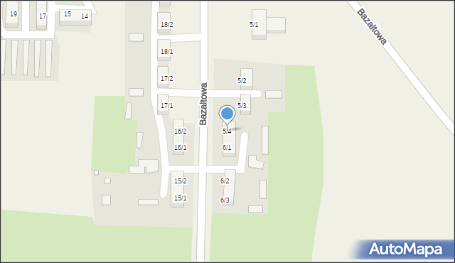 Gracze, Bazaltowa, 5/4, mapa Gracze