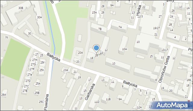 Grodzisk Mazowiecki, Bałtycka, 16, mapa Grodzisk Mazowiecki