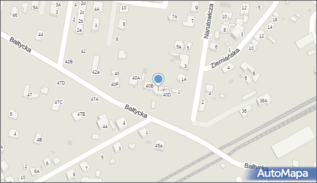Grodzisk Mazowiecki, Bałtycka, 40C, mapa Grodzisk Mazowiecki