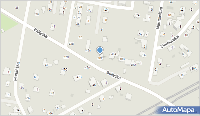 Grodzisk Mazowiecki, Bałtycka, 40F, mapa Grodzisk Mazowiecki