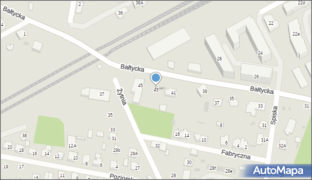 Grodzisk Mazowiecki, Bałtycka, 43, mapa Grodzisk Mazowiecki