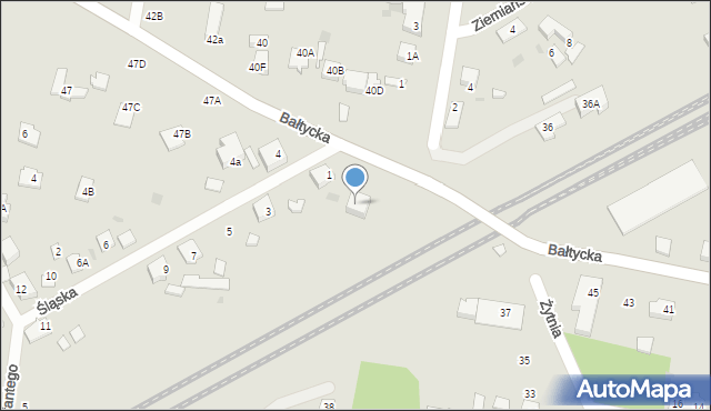 Grodzisk Mazowiecki, Bałtycka, 45a, mapa Grodzisk Mazowiecki