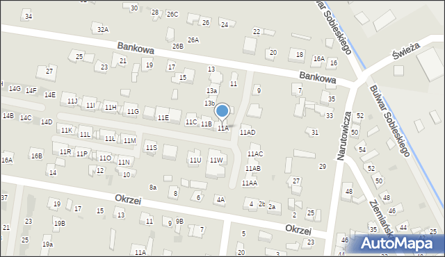 Grodzisk Mazowiecki, Bankowa, 11A, mapa Grodzisk Mazowiecki