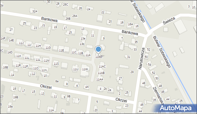 Grodzisk Mazowiecki, Bankowa, 11AD, mapa Grodzisk Mazowiecki