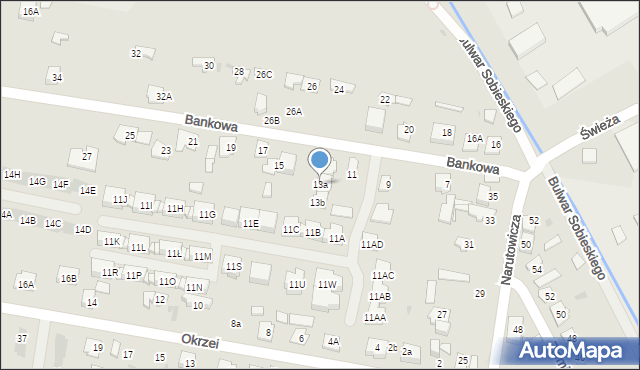 Grodzisk Mazowiecki, Bankowa, 13a, mapa Grodzisk Mazowiecki